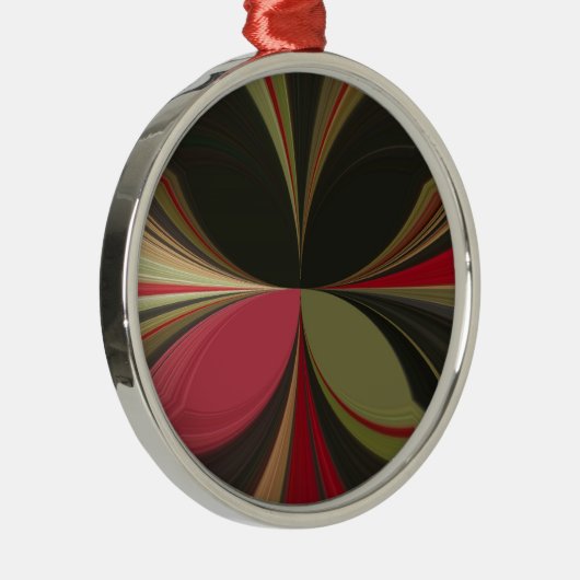 エッジーアース万華鏡のように千変万化するパターンアートプリント メタルオーナメント (右)
