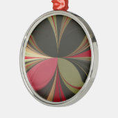 エッジーアース万華鏡のように千変万化するパターンアートプリント メタルオーナメント (左)