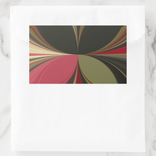 エッジーアース万華鏡のように千変万化するパターンアートプリント 長方形シール (バッグ)