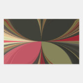 エッジーアース万華鏡のように千変万化するパターンアートプリント 長方形シール (正面)