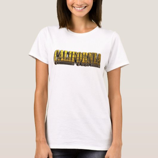エッジーオレンジ CALIFORNIA プリント Tシャツ (正面)