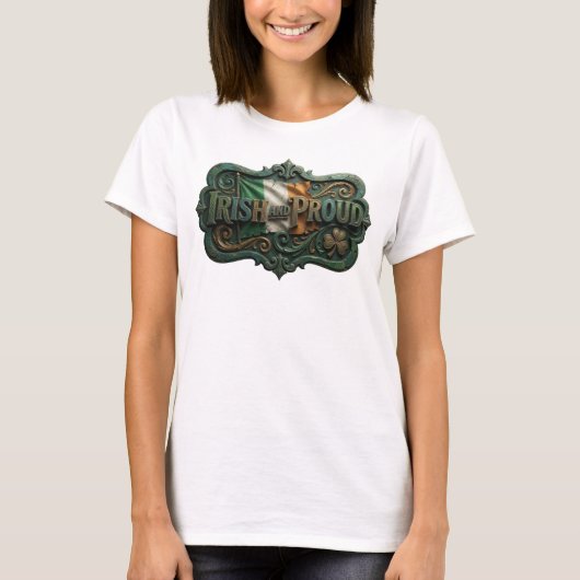 エッジーグリーンのIRISH+AND+PROUD Tシャツ (正面)