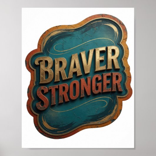 エッジーゴールド BRAVER STRONGER ポスター (正面)