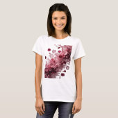 エッジーシルバー 薔薇の花びら IN WATER Tシャツ デザイン (正面フル)
