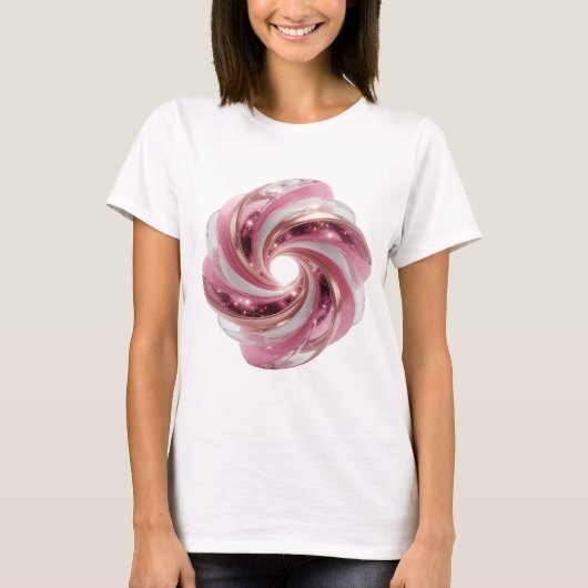 エッジーシルバー SPACE GALAXY モダンデザイン Tシャツ (正面)