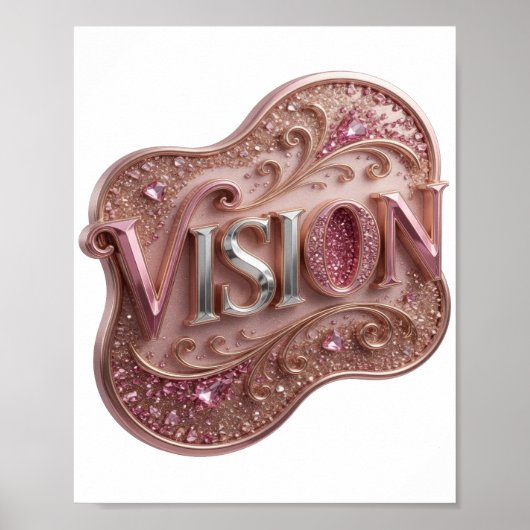 エッジーシルバーVISIONプリント ポスター (正面)