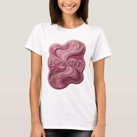 エッジー ピンク 刺激 カスタムTシャツ Tシャツ (正面)