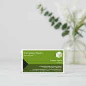 エッジ三角形 – アボカドの色合い 名刺 (スタンド正面)