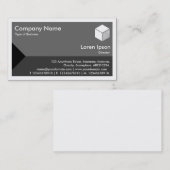 エッジ三角形 – グレースケール 名刺 (正面/裏面)