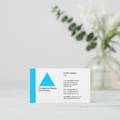 エッジ三角形 – スカイブルー 名刺 (スタンド正面)