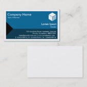 エッジ三角形 – デザートブルーのシェード 名刺 (正面/裏面)