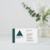 エッジ三角形 – 濃い緑 名刺 (スタンド正面)