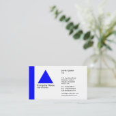 エッジ三角形 – 青 名刺 (スタンド正面)