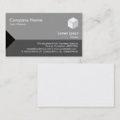 エッジ三角形II – グレースケール 名刺 (正面/裏面)