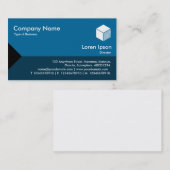 エッジ三角形II – デザートブルーのシェード 名刺 (正面/裏面)