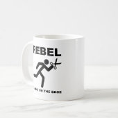 エッジ上の反逆者 楽しいマグカップ コーヒーマグカップ (正面左)