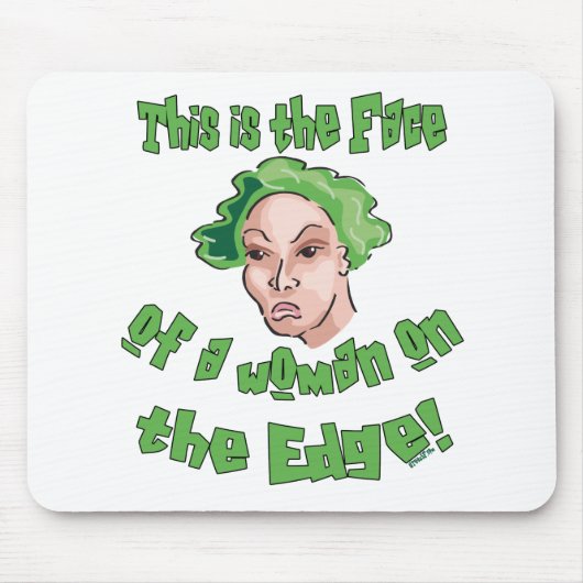 エッジ上の女性 マウスパッド (正面)