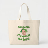 エッジ上の女性 ラージトートバッグ (正面)