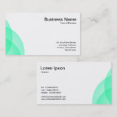 エッジ円 – ターコイズ 名刺 (正面/裏面)