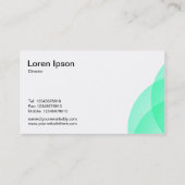 エッジ円 – ターコイズ 名刺 (裏面)