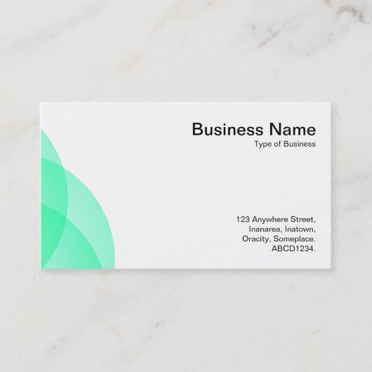 エッジ円 – ターコイズ 名刺 (正面)