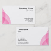 エッジ円 – ピンク 名刺 (正面/裏面)