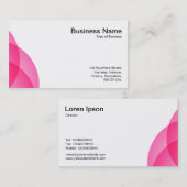 エッジ円 – ホットピンク 名刺 (正面/裏面)