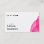 エッジ円 – ホットピンク 名刺 (裏面)