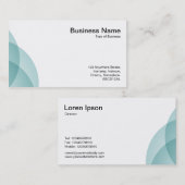 エッジ円 – 淡い青（緑） 名刺 (正面/裏面)