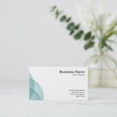 エッジ円 – 淡い青（緑） 名刺 (スタンド正面)