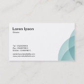 エッジ円 – 淡い青（緑） 名刺 (裏面)