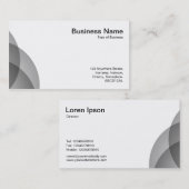 エッジ円 – 50pc黒 名刺 (正面/裏面)