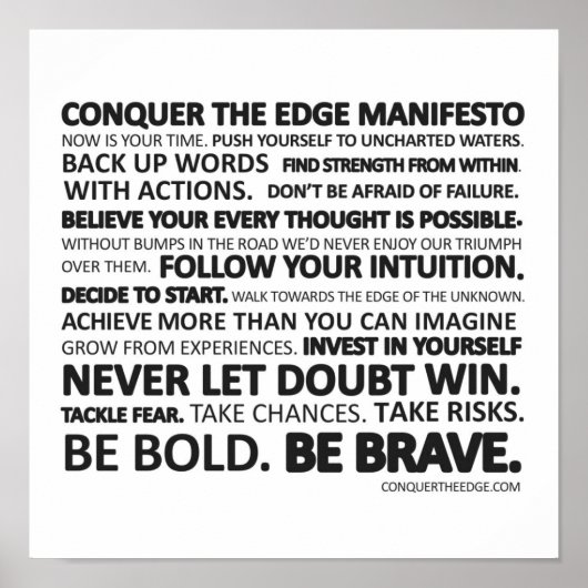 エッジ宣言を征服する ポスター (正面)