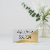 エッジ幾何フェイク金箔とグレー参照 紹介カード (スタンド正面)