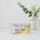 エッジ幾何フェイク金箔とグレー参照 紹介カード (スタンド正面)