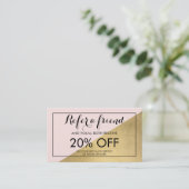 エッジ幾何学的フェイク金箔とピンクの紹介 紹介カード (スタンド正面)