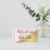 エッジ幾何学的フェイク金箔とピンクの紹介 紹介カード (スタンド正面)