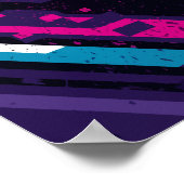 エッジ抽象芸術対角ジオメトリデザイン ポスター (角)