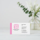 エッジ（ロゴ） – ピンク 名刺 (スタンド正面)