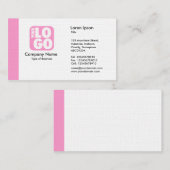 エッジ（ロゴ） – ピンク 名刺 (正面/裏面)