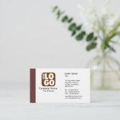 エッジ（ロゴ） – ブラウン 名刺 (スタンド正面)