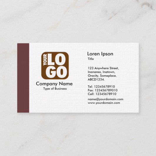 エッジ（ロゴ） – ブラウン 名刺 (正面)