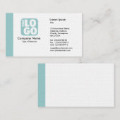 エッジ（ロゴ） – 淡青（緑） 名刺 (正面/裏面)