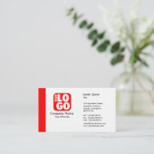 エッジ（ロゴ） – 赤 名刺 (スタンド正面)