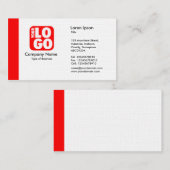 エッジ（ロゴ） – 赤 名刺 (正面/裏面)