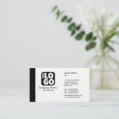 エッジ（ロゴ） – 黒 名刺 (スタンド正面)