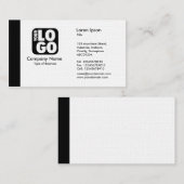 エッジ（ロゴ） – 黒 名刺 (正面/裏面)