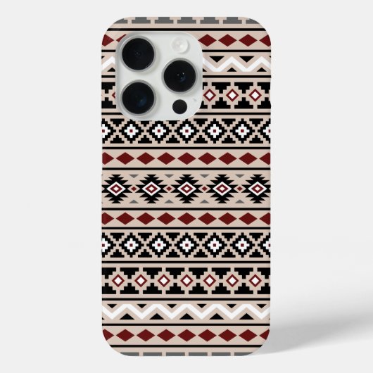エッセアステカスII PTN白黒グレーレッドサンド Case-Mate iPhoneケース (裏面)