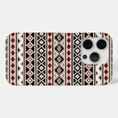エッセアステカスII PTN白黒グレーレッドサンド Case-Mate iPhoneケース (裏面 (横))