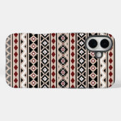 エッセアステカスII PTN白黒グレーレッドサンド Case-Mate iPhoneケース (裏面 (横))